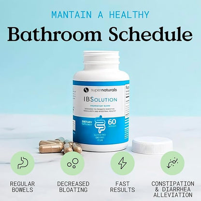 JLM NUTRITIONALS IBSolution Pure Digestive Enzymes for Men and Women | Support for Bloating, Constipation, Diarrhea, and Gas, Bowel Support Digestion Supplement, Vegan, 60 Count