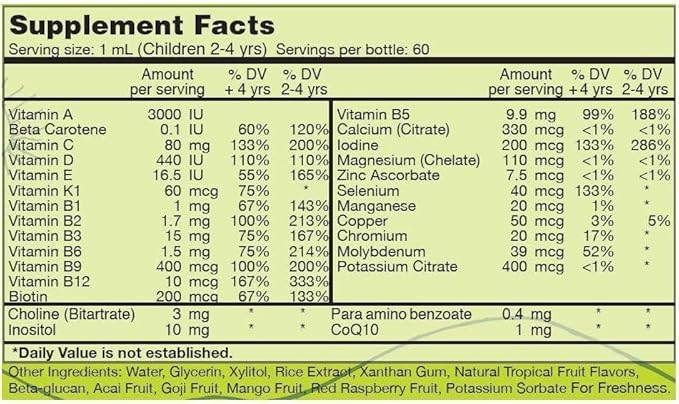 Systemic Formulas Fun Play - Support Children's Everyday Health and Wellness, 2 FL OZ Kidz Play #520. Multi-Vitamin-Mineral-Liquid.