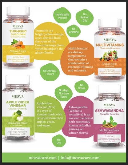 Multivitamins Chewable Gummies, Orange Flavor, 30 Gummies, No Added Sugar, Vegan, Gelatin Free, Gluten Free