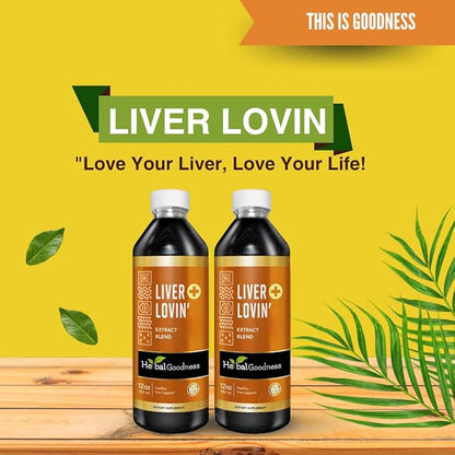 Herbal Goodness Liver Lovin Cleanse Detox & Repair Herbal Supplement - Natural Liver Support with Milk Thistle, Chanca Piedra, Burdock, Ashwaghanda & More, Digestive Aid, Non-GMO, 12oz