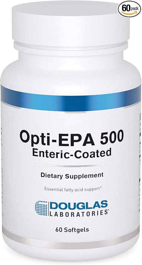 Douglas Laboratories Opti-EPA 500 | Enteric-Coated to Support Brain, Eyes, Pregnancy and Cardiovascular Health | 60 Softgels