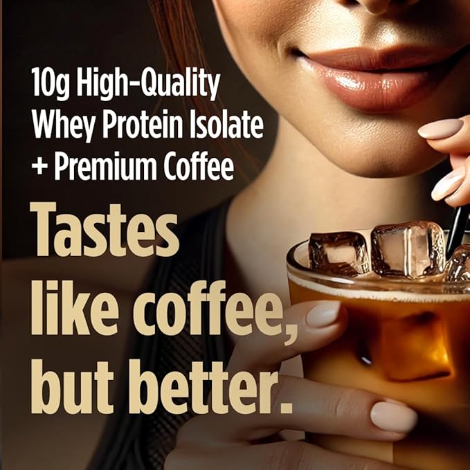 VitaCup Slim Protein Coffee Shake for Diet Support, Instant Coffee w/Whey Protein Powder, B Vitamins & Fiber, Dietitian Developed for Performance & Taste, Make as Iced Coffee or Shake, 3 Bags