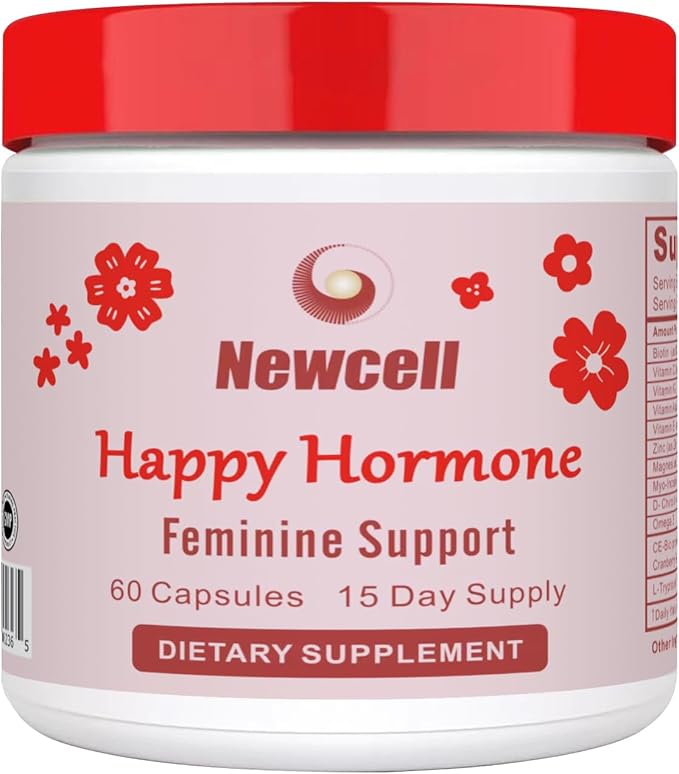 Upgrade Happy Hormones,Inositol Multivitamin & pcos supplements -w/Myo-Inositol,Magnesium Glycinate,D-Chiro Inositol,Omega 3,Vitamin D3,Zinc,Supports Hormone Balance and Women’s Health- 60 Capsules