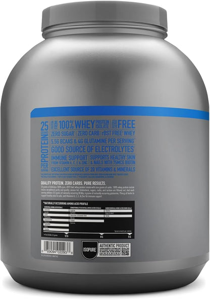Isopure Protein Powder, Zero Carb Whey Isolate, Gluten Free, Lactose Free, 25g Protein, Keto Friendly, Creamy Vanilla, 4.5 Pound (Packaging May Vary)