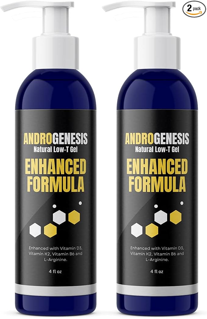 Enhanced Formula – Low T Support Gel – T Booster for Men – Muscle Recovery, Energy Booster, Healthy Aging – Now with Vitamins D3, K2, B6 and L-Arginine