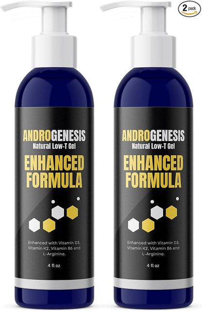 Enhanced Formula – Low T Support Gel – T Booster for Men – Muscle Recovery, Energy Booster, Healthy Aging – Now with Vitamins D3, K2, B6 and L-Arginine