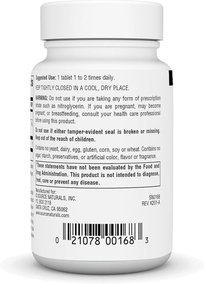 Source Naturals N-Acetyl Cysteine Antioxidant Support 1000 mg Dietary Supplement That Supports Respiratory Health* - 30 Tablets
