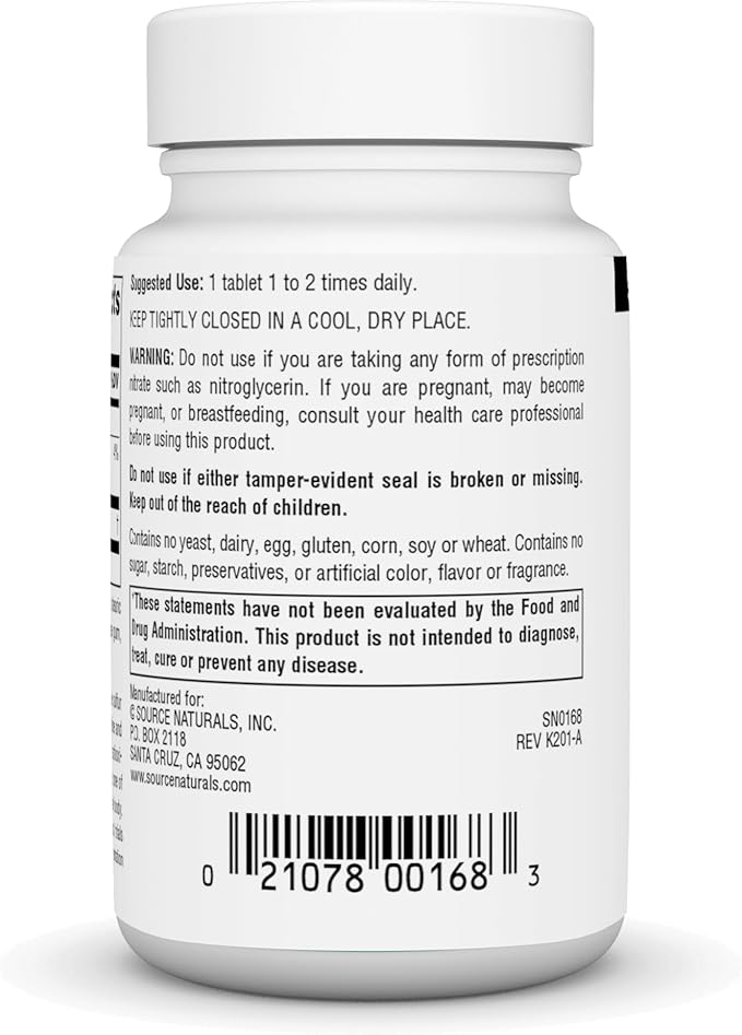 Source Naturals N-Acetyl Cysteine Antioxidant Support 1000 mg Dietary Supplement That Supports Respiratory Health* - 30 Tablets