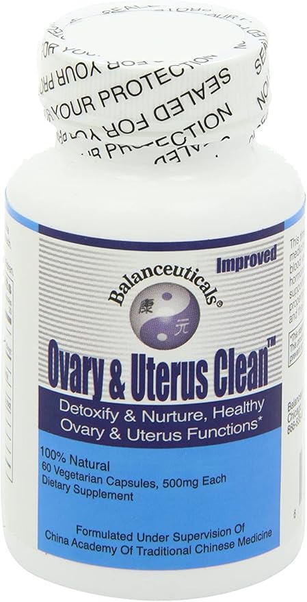 Ovary & Uterus Clean, 500 mg Dietary Supplement Capsules, 60-Count Bottle (Pack of 2)