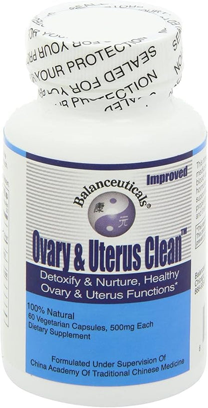 Ovary & Uterus Clean, 500 mg Dietary Supplement Capsules, 60-Count Bottle (Pack of 2)