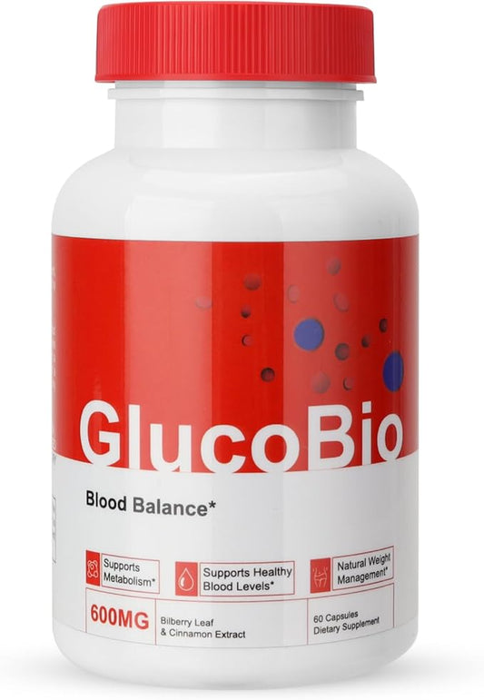 GlucoBio Health and Wellness Support Capsules Gluco Bio Pills, Gluco Bio Natural Vitamin Overall Health and Wellness Formula Glycogen Support Supplement, BioGluco Multivitamin Capsules (60 Capsules)