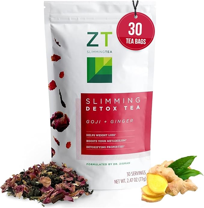 Dr. Zisman ZT Slimming - Goji-Ginger Detox Blend - Healthy Weight Management Organic Herbal Tea Organic for Cleanse, Enhance Your Metabolism Naturally (Loose Leaf)
