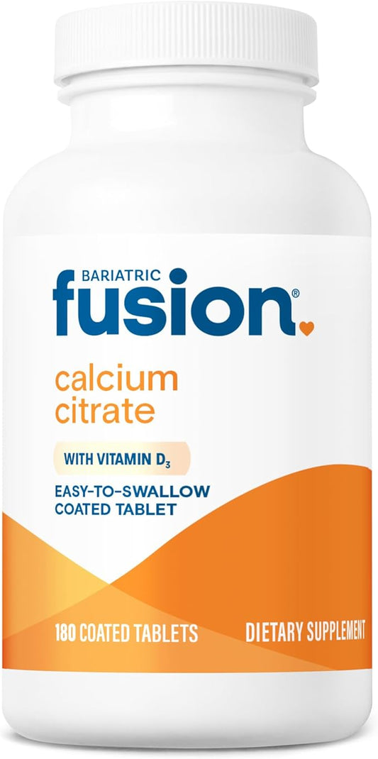 Bariatric Fusion Non Chewable Calcium Citrate with Vitamin D3 Tablet | Easy to Swallow Calcium Supplement | Calcium 1200 mg | 180 Tablets