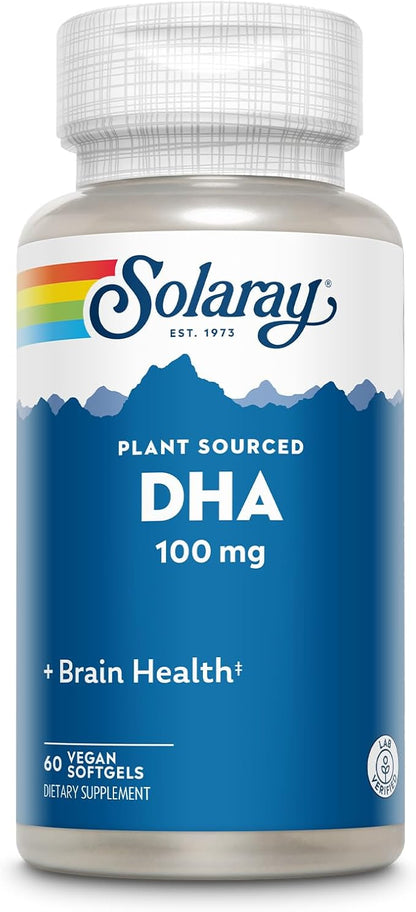 SOLARAY DHA Neuromins, Vegan Softgel (Btl-Plastic) 100mg 60ct