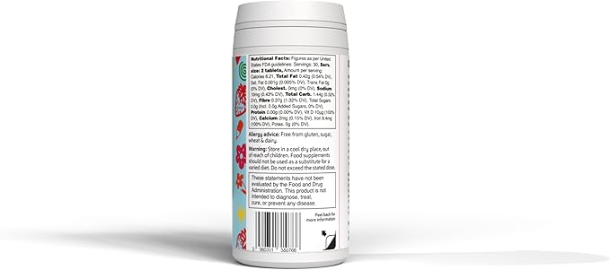 Kids MultiVitamin Supplement, Vegan Chewable Multivitamin for Immune Support, Energy, & Growth, 18 Essential Vitamins & Minerals, Ages 4+ - 60 Tablets, Strawberry