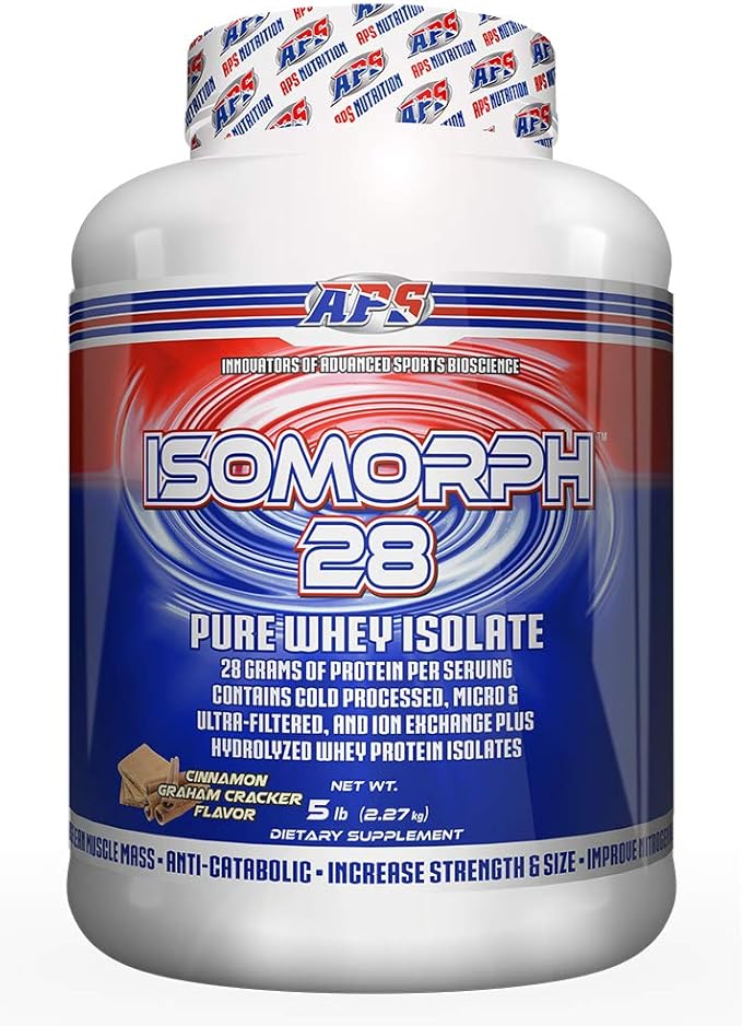 APS Nutrition Isomorph Protein Powder Supplement | Whey Protein Isolate | Ultra- Filtered | 28g Protein |Cinnamon Graham Cracker, 5 Pound (Pack of 1)
