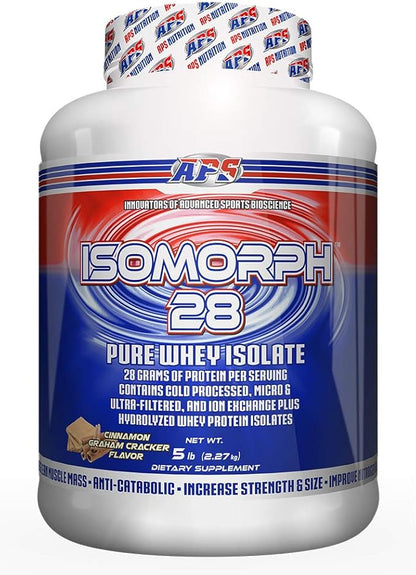 APS Nutrition Isomorph Protein Powder Supplement | Whey Protein Isolate | Ultra- Filtered | 28g Protein |Cinnamon Graham Cracker, 5 Pound (Pack of 1)