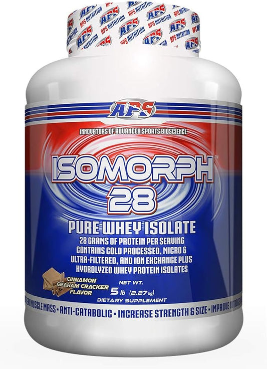 APS Nutrition Isomorph Protein Powder Supplement | Whey Protein Isolate | Ultra- Filtered | 28g Protein |Cinnamon Graham Cracker, 5 Pound (Pack of 1)