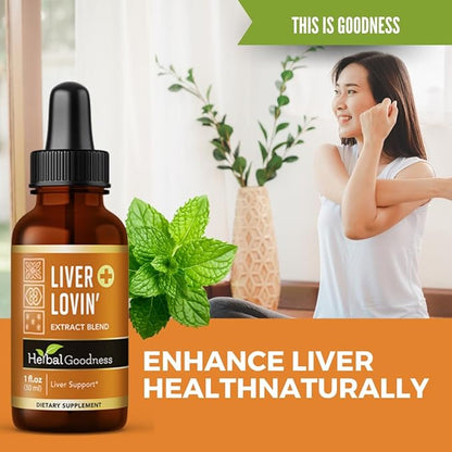 Liver Lovin 1oz - Premium Liver Cleanse and Liver Health Formula, Liver Detox Supplement - Formulated with Organic Herbs for Your Liver Care - Limpieza De Higado Graso - 1 Bottle
