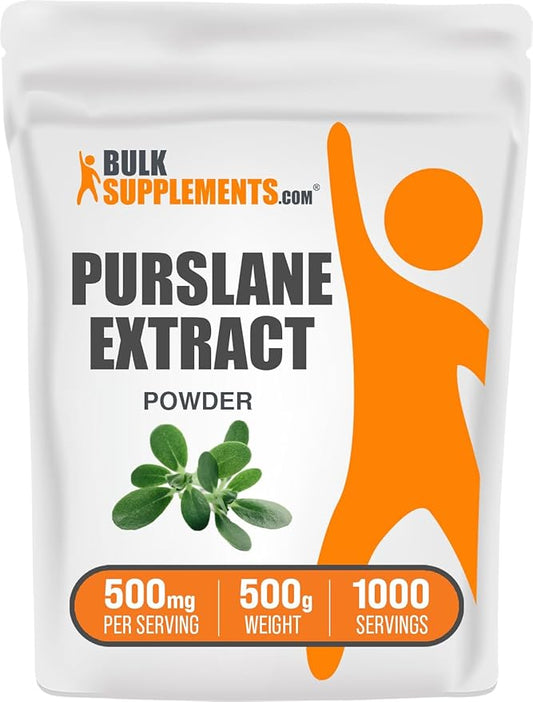 BulkSupplements.com Purslane Extract Powder - Portulaca Oleracea Extract, Purslane Supplements - from Purslane Herb, Gluten Free, 500mg per Serving, 500g (1.1 lbs) (Pack of 1)