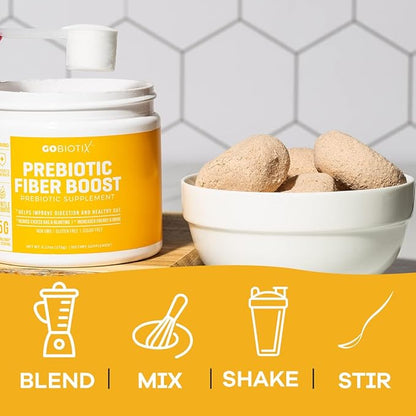 GOBIOTIX Fiber Supplement - Prebiotic Soluble Fiber Powder, Supports Gut Health and Digestive Regularity - Gummies Alternative - Gluten & Sugar Free, Keto, Vegan - 1 Scoop Daily, 35 Servings (2 Pack)