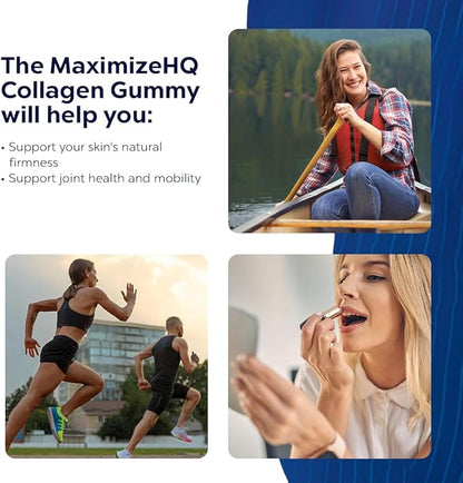 Collagen Gummies - Supports Collagen Levels - Time-Release Formula - Fruit Juice Extract - Gluten Free