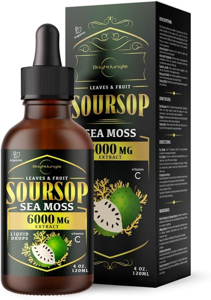 Soursop Extract Multivitamin Drops - 4Fl Oz - Soursop Bitters Liquid Organic