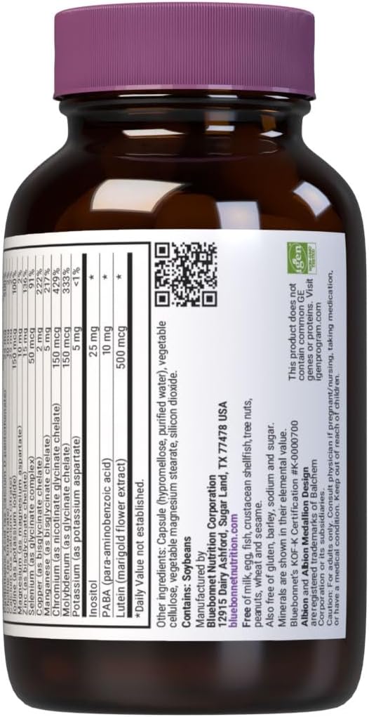 Bluebonnet Nutrition Multi ONE (Iron-Free), Daily Nutritional Support*, Kosher Certified, Gluten-Free, Dairy-Free, Vegetarian Friendly, 30 Vegetable Capsules, 30 Servings