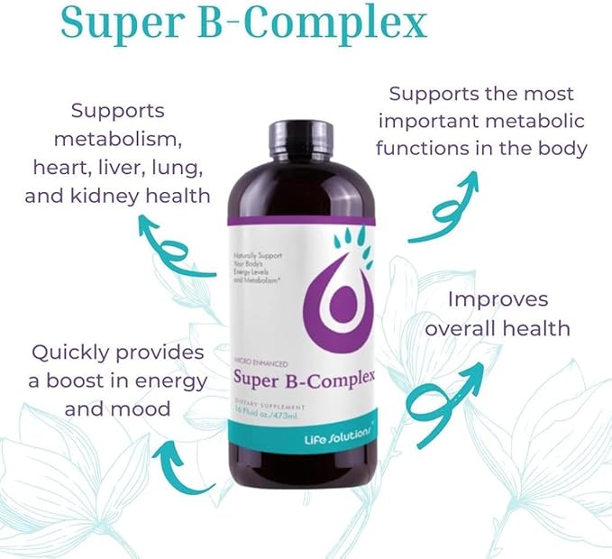 Liquid Super B-Complex - 16 Oz. Naturally Support Your Body's Energy Levels and Metabolism