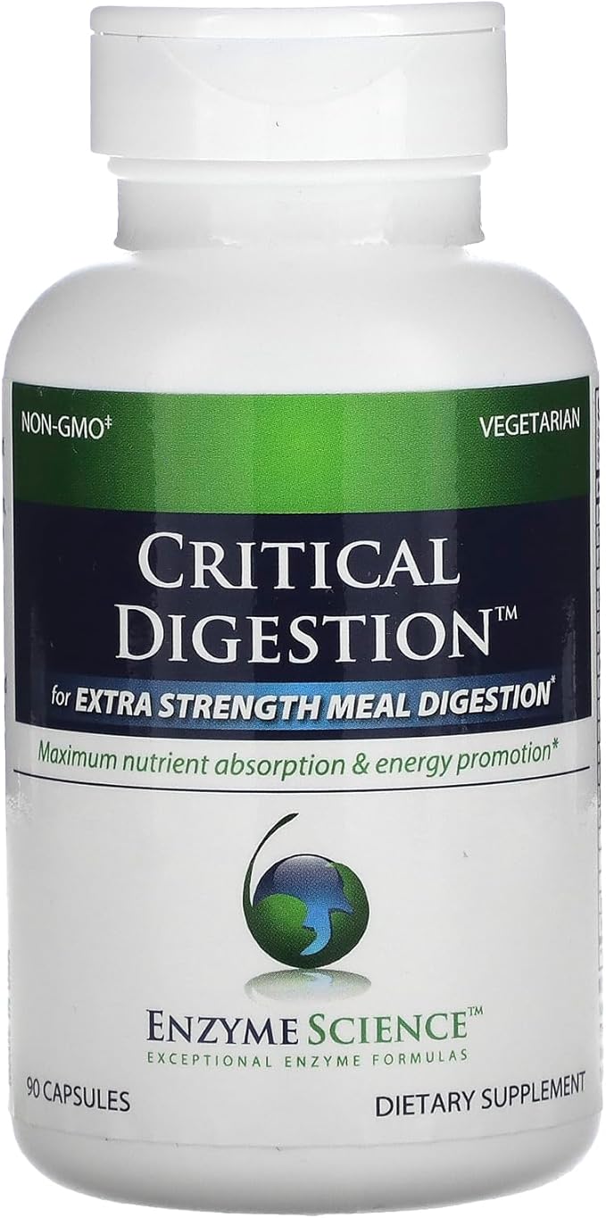 Critical Digestion, 90 Capsules – High Potency Support for Digestion, Bloating, Indigestion, & Irregularity – Probiotic– Gut Health Formula –Vegetarian