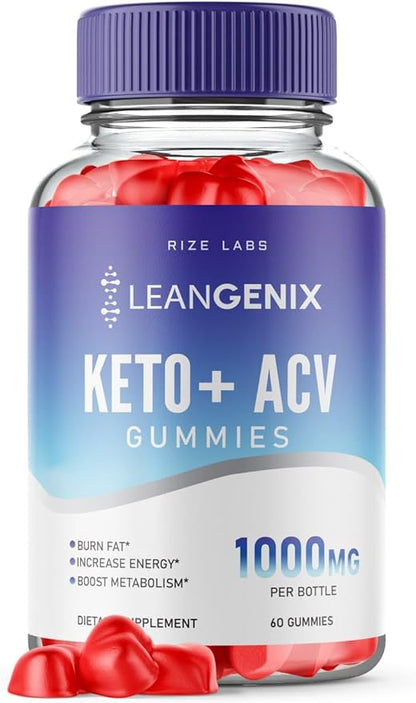 Leangenix Keto ACV Gummies, Leangenix Keto + ACV for Advanced Weight Loss, Leangenix Keto to Burn Fat and Use as Main Source of Energy, Leangenix Gomitas, Supplement Review (60 Gummies)