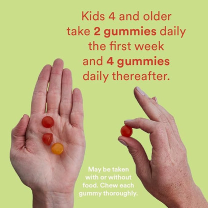 SmartyPants Kids Multivitamin Gummies and Fiber Supplement: Omega 3 Fish Oil (EPA/DHA), Vitamin D3, C, Vitamin B12, B6, Vitamin A, Zinc, Fiber Gummies, Three Fruit Flavors, 120 Count (30 Day Supply)