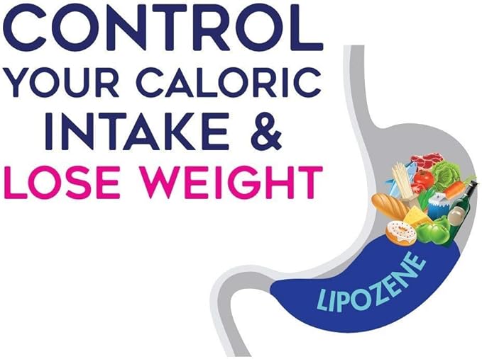 Lipozene Diet Pills - Weight Loss Supplement - Appetite Suppressant- 1 Bottle of 60 Capsules for 30 Servings- No Caffeine