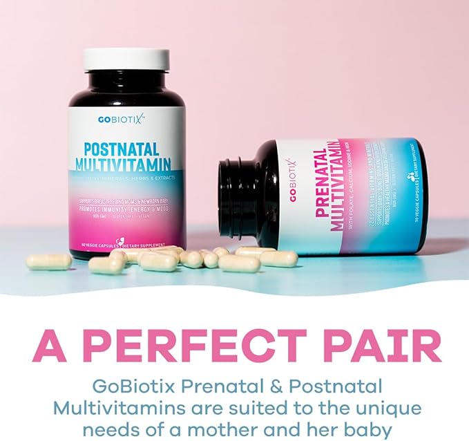 GOBIOTIX Prenatal Vitamins for Women | Vitamins with Iron, Calcium, Vitamin D2, C, Zinc & Folic Acid for Pregnant Women | Pre & Post Pregnancy - Once Daily Multivitamin Capsules, Non-GMO
