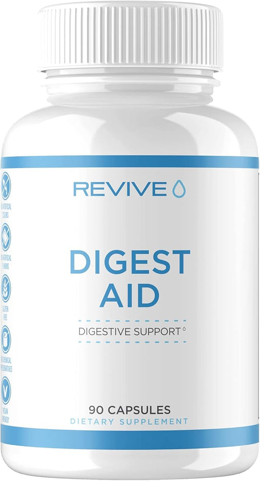 Revive MD | Digest Aid | Promotes The Digestion of Proteins, Fats, Starches & Fibers for Men and Women | Supports Gastric Acid Balance | Targeted Enzyme Support | Increase Enzymes | 90 Capsules
