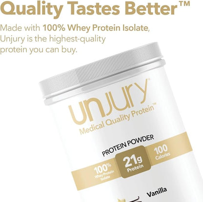 Whey Protein Powder | Vanilla | 21g 100% Whey Isolate Protein Powder | Low Carb and Lactose Free | Gluten Free | Certified Kosher | 15 Servings