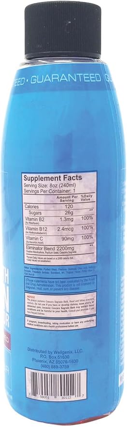 Wellgenix Omni Rhino - Extra Strength Toxin Eliminator - Same Day Detox Drink - Fruit Punch 8 fl oz (2 Pack)