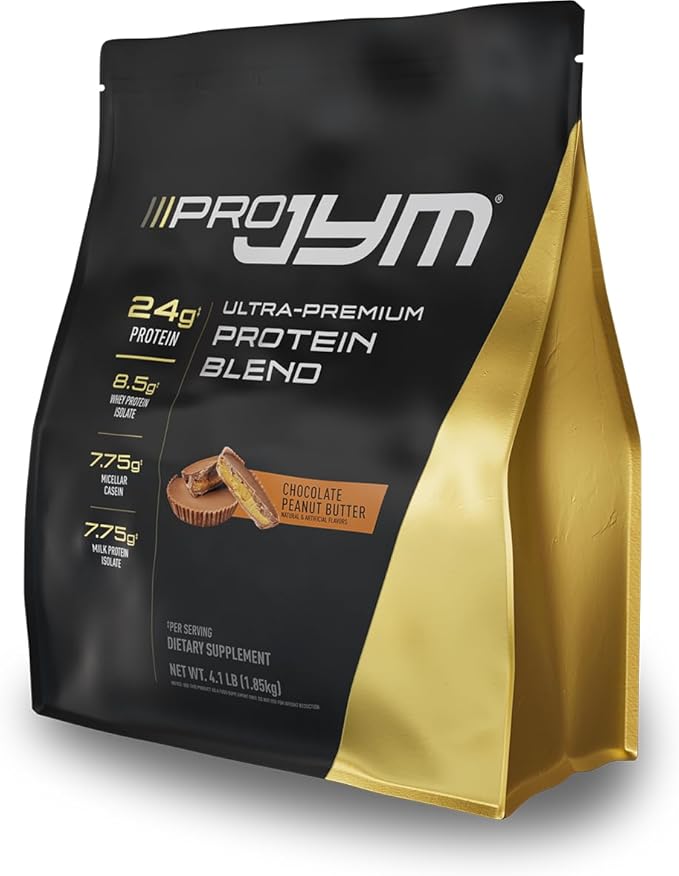 Pro JYM Chocolate Peanut Butter Protein Powder - Whey Protein Isolates, Casein, & Milk Protein, Lean Muscle Building for Men & Women, JYM Supplement Science, 45 Servings