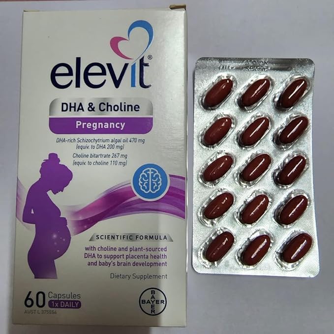 Elevit DHA + Choline Prenatal Oil Pregnancy 60 Capsules