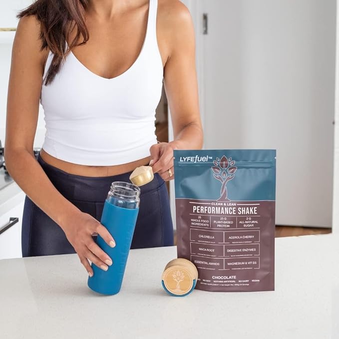 Vegan Protein Shake by LyfeFuel | Plant-Based Protein Powder with BCAA, Greens & Superfoods for Sports Performance, Recovery & Lean Muscle Building | Clean Whey Protein Powder (Chocolate, 24 Servings)