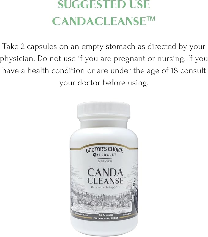 Mt. Capra Canda Cleanse | Support Intestinal Wellness | With Enzymes, Caprylic Acid, Pau D'Arco, Olive Leaf Extract, Garlic, Oregano, and Much More