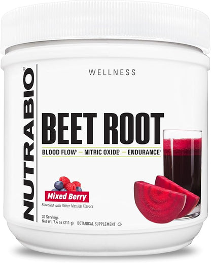 NutraBio Organic Beet Root Powder Superfood with Nitrates and Antioxidants - Super Beets- Supports Performance, Circulation, Blood Flow, and Overall Health - Non-GMO, Vegetarian, 30 Servings