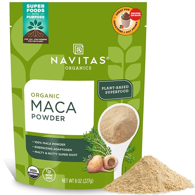 Navitas Organics Maca Powder, 8 oz. Bag, 45 Servings — Organic, Non-GMO, Low Temp-Dried Gluten-Free