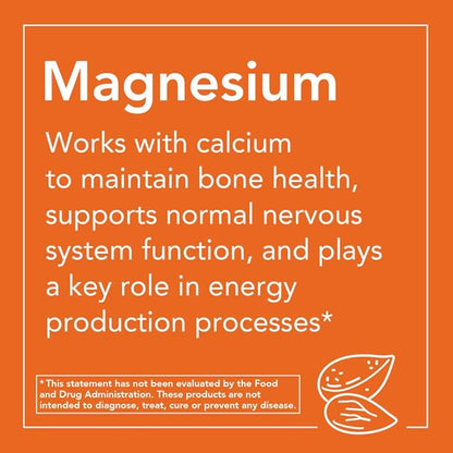 NOW Magnesium 400mg,180 Capsules (Pack of 2)