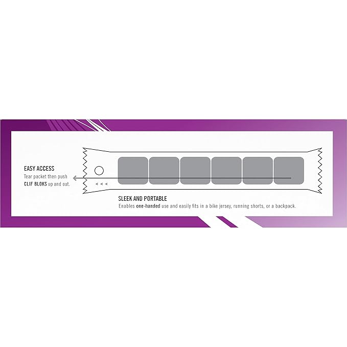 CLIF BLOKS - Mountain Berry Flavor - Energy Chews - Non-GMO - Plant Based - Fast Fuel for Cycling and Running - Quick Carbohydrates and Electrolytes - 2.12 oz. (18 Count)