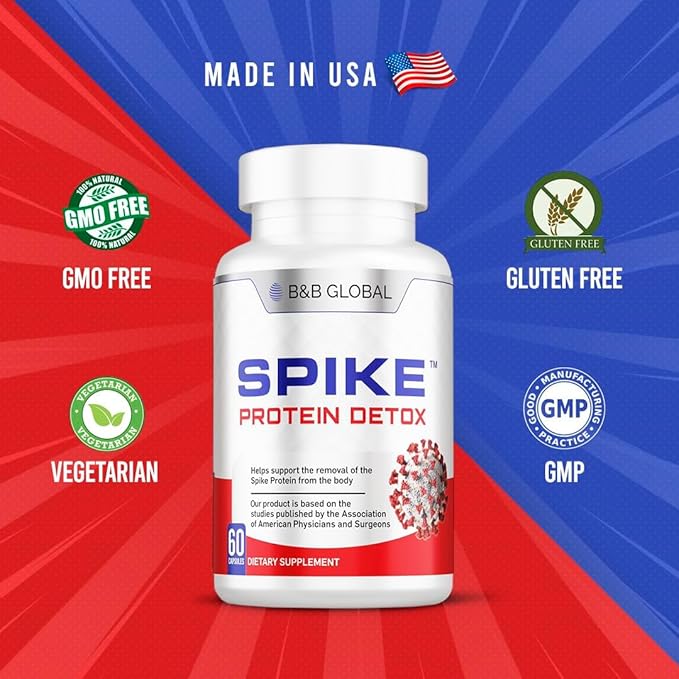 Spike Protein Detox | Nattokinase 3000Fu, Bromelain 500mg, Curcumin 1000mg | 60 Capsules - 30-Day Supply | Promotes Natural Balance | Spike Support Formula | Unflavored