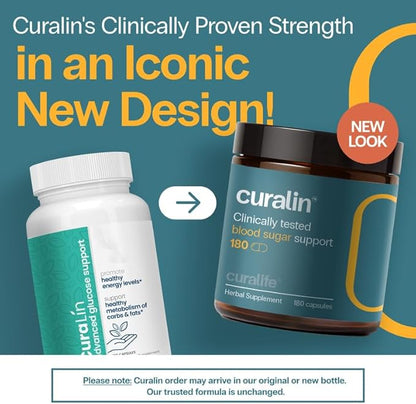 CuraLin - Supports Blood Sugar, Effective, and 100% Natural Supplement - 1080 Capsules - (New Packaging)