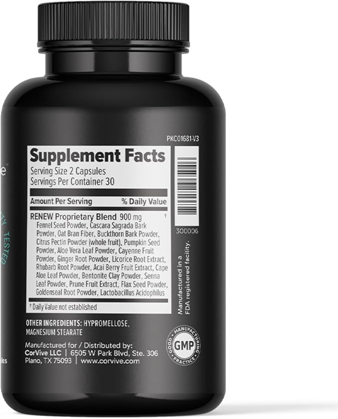 Renew Cleanse Supplement- 30 Servings (60 Capsules) (60 Capsules, Unflavored)