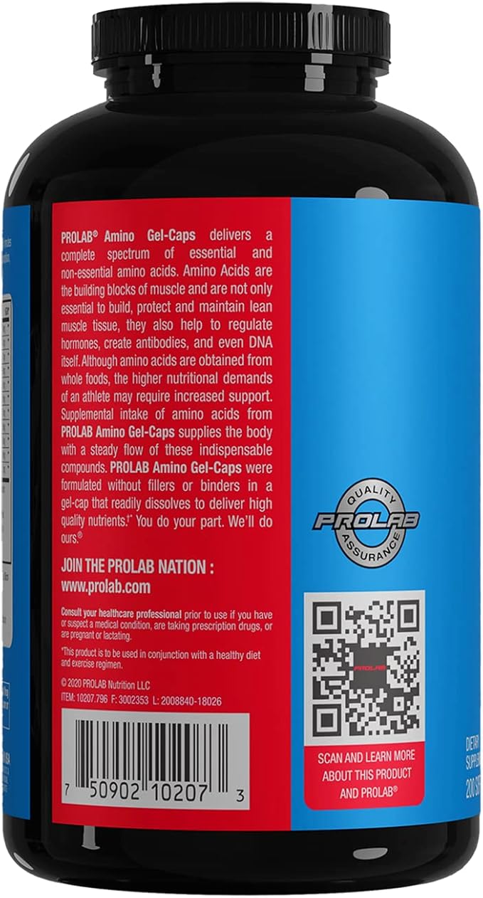 PROLAB Amino GEL-CAPS, 200-Count