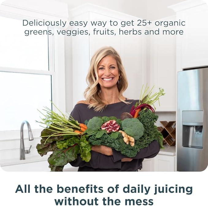 Ancient Nutrition Organic SuperGreens Powder with Probiotics, Organic Greens Flavor Greens, Made from Real Fruits, Vegetables and Herbs, Digestive and Energy Support, 12 Servings, 3.4oz